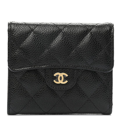 Chanel Caviar Quilted Compact Flap Wallet Black 1 of 8