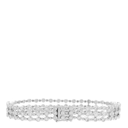 Roberto Coin 18K White Gold Diamond Cento 3 Row Bracelet 3 of 5