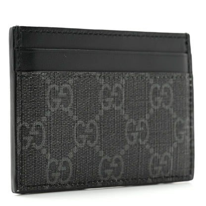 Gucci GG Supreme Monogram Kingsnake Card Case Black Grey 3 of 10