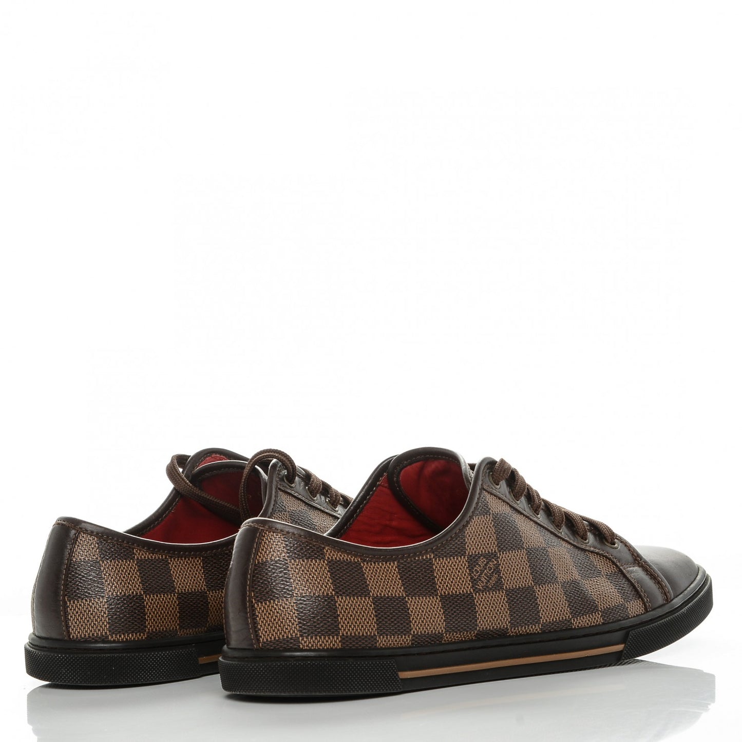 Calfskin Damier Ebene Punchy Sneakers 38