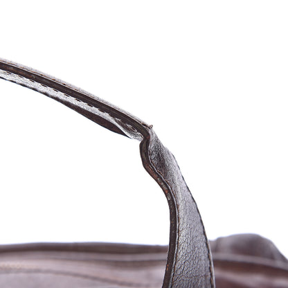Chanel Calfskin Stitched Outdoor Ligne Bowler Brown 11 of 24