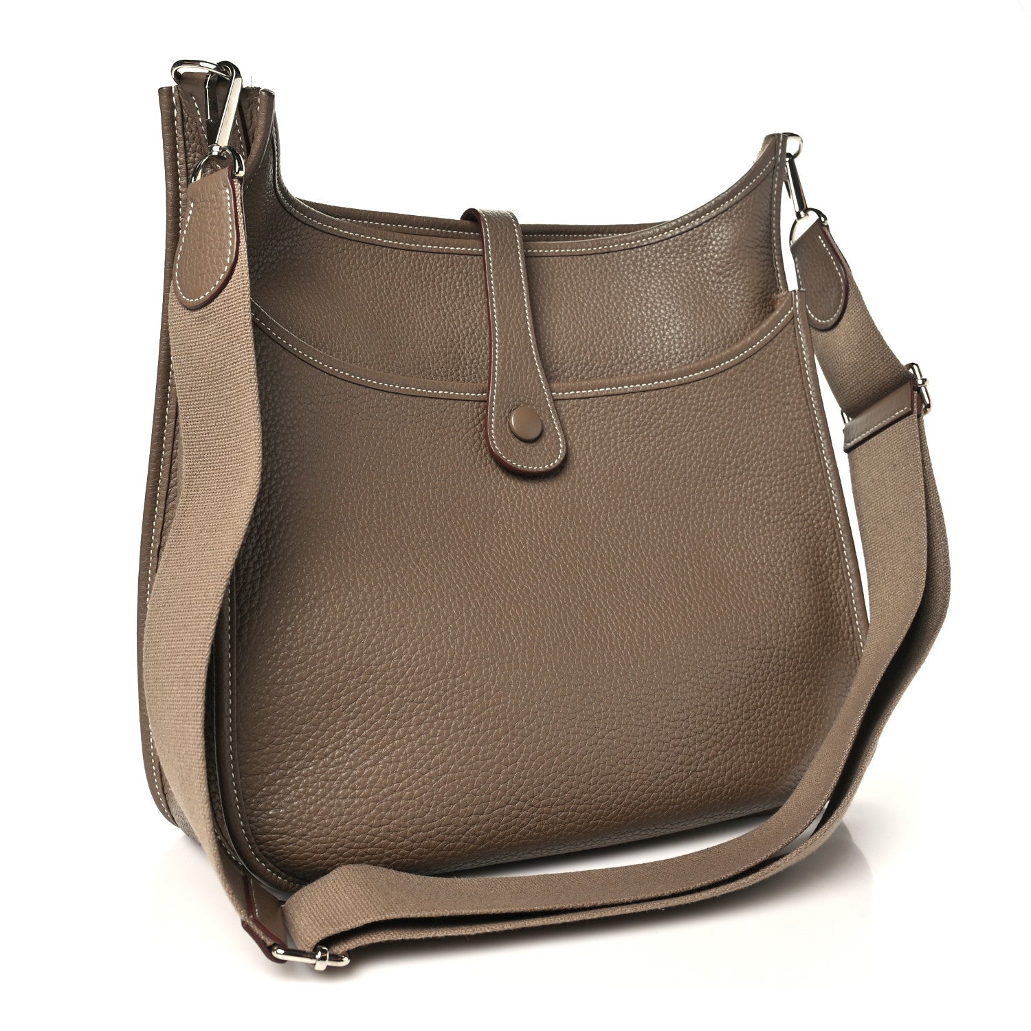 Hermes Taurillon Clemence Evelyne III GM Etoupe 3 of 10