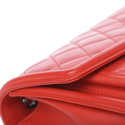 Chanel Lambskin Quilted Large Geometric Flap Red 12 of 16