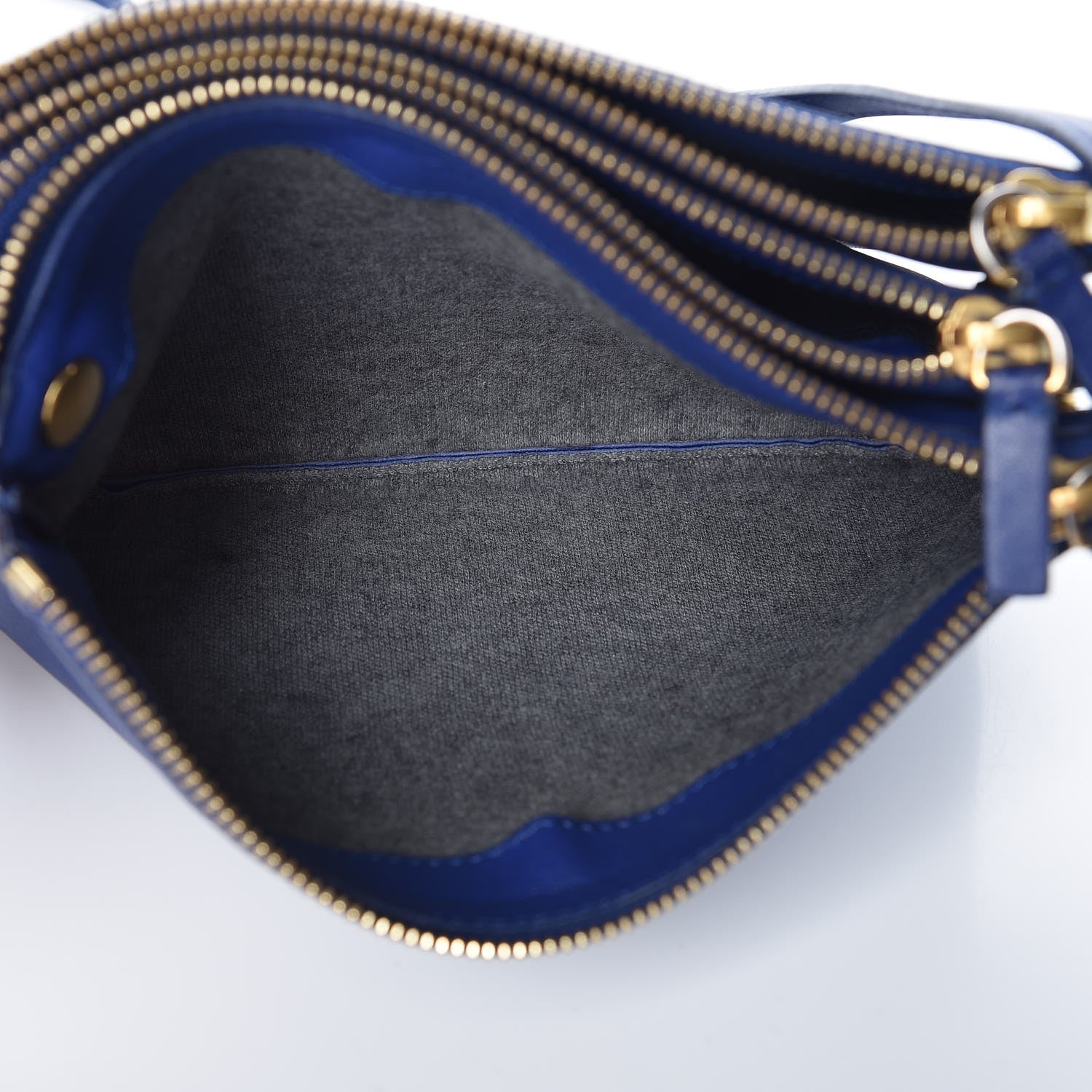 Celine Lambskin Small Trio Crossbody Bag Electric Blue 7 of 12