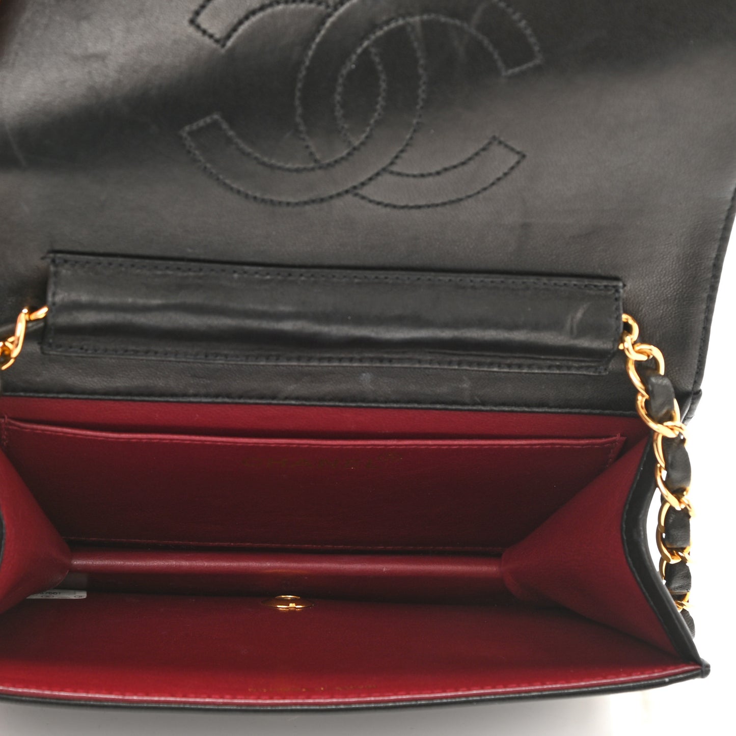 Lambskin Quilted Small Single Flap Bag Black