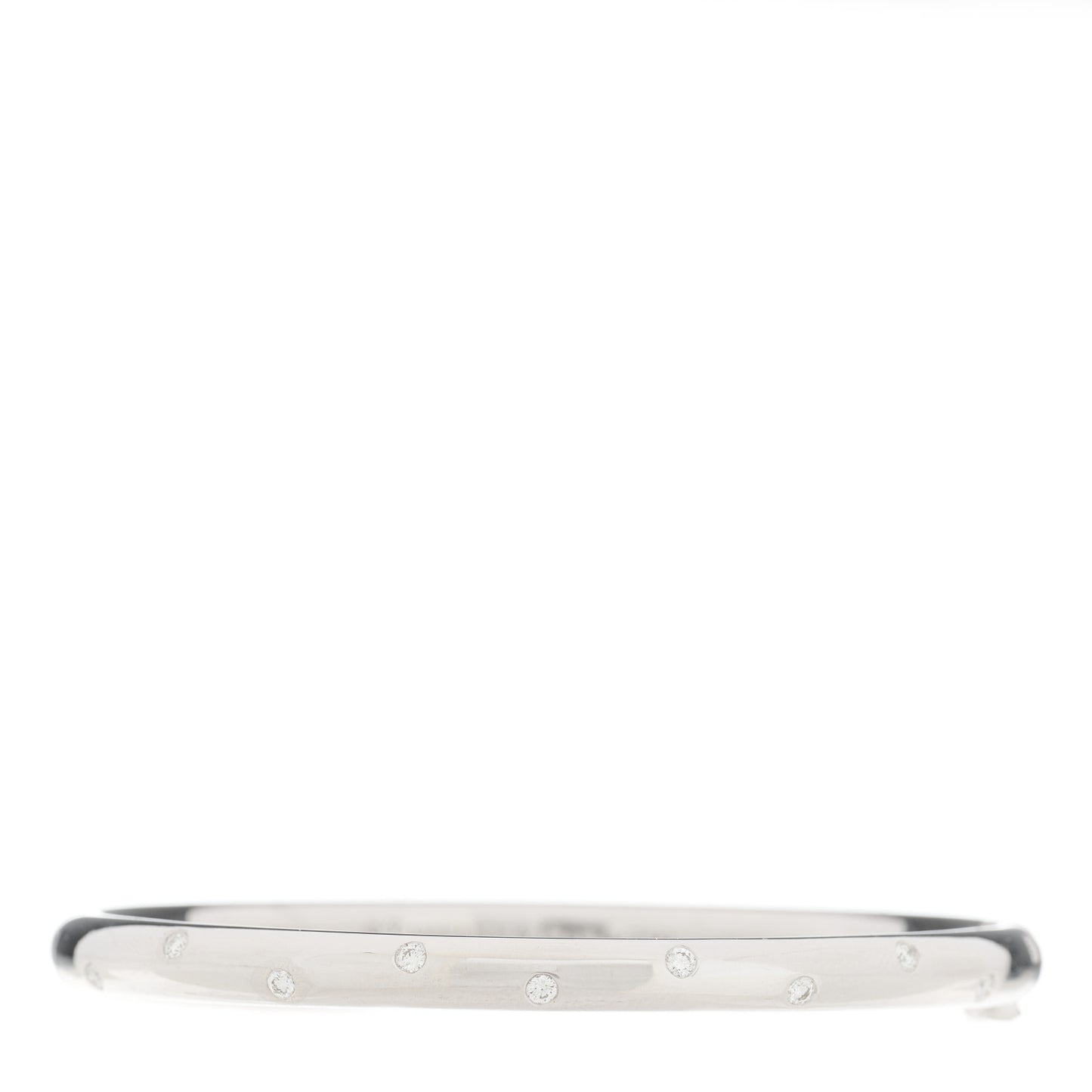 18K White Gold Diamond 4.5mm Etoile Bangle Bracelet