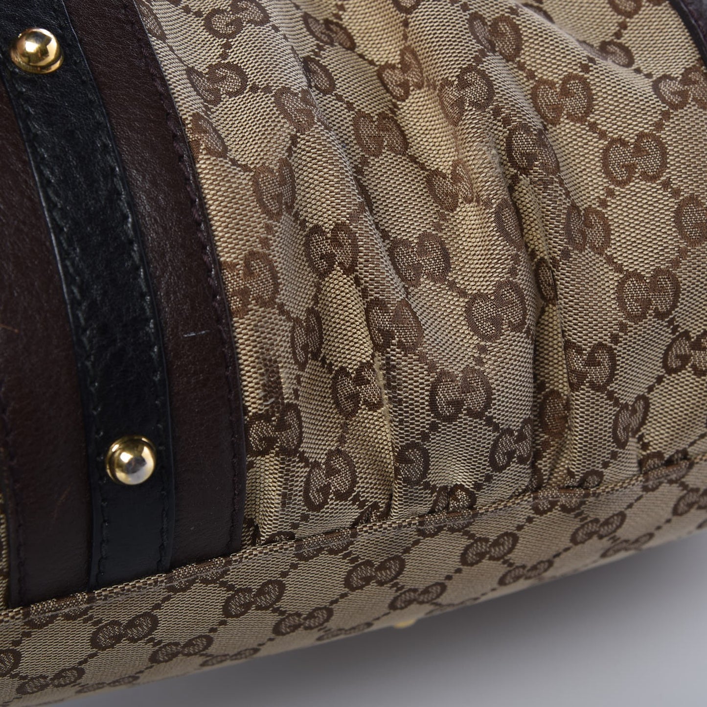 Monogram Medium Interlocking Icon Tote Dark Brown