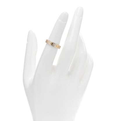 Cartier 18K Yellow Gold Diamond 4mm LOVE Wedding Paved Band Ring 51 5.75 2 of 5