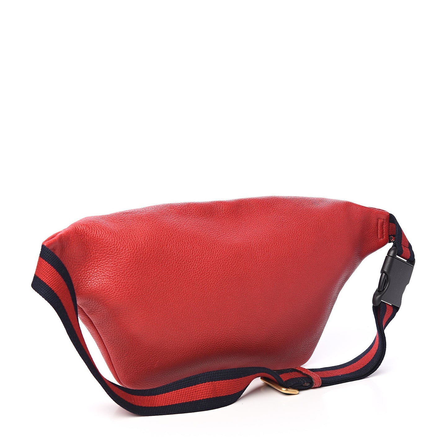 Grained Calfskin Logo Belt Bag Hibiscus Red