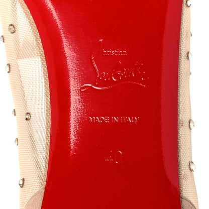 Christian Louboutin Crystal Strass Follies Flats 40 Light Silk 6 of 8