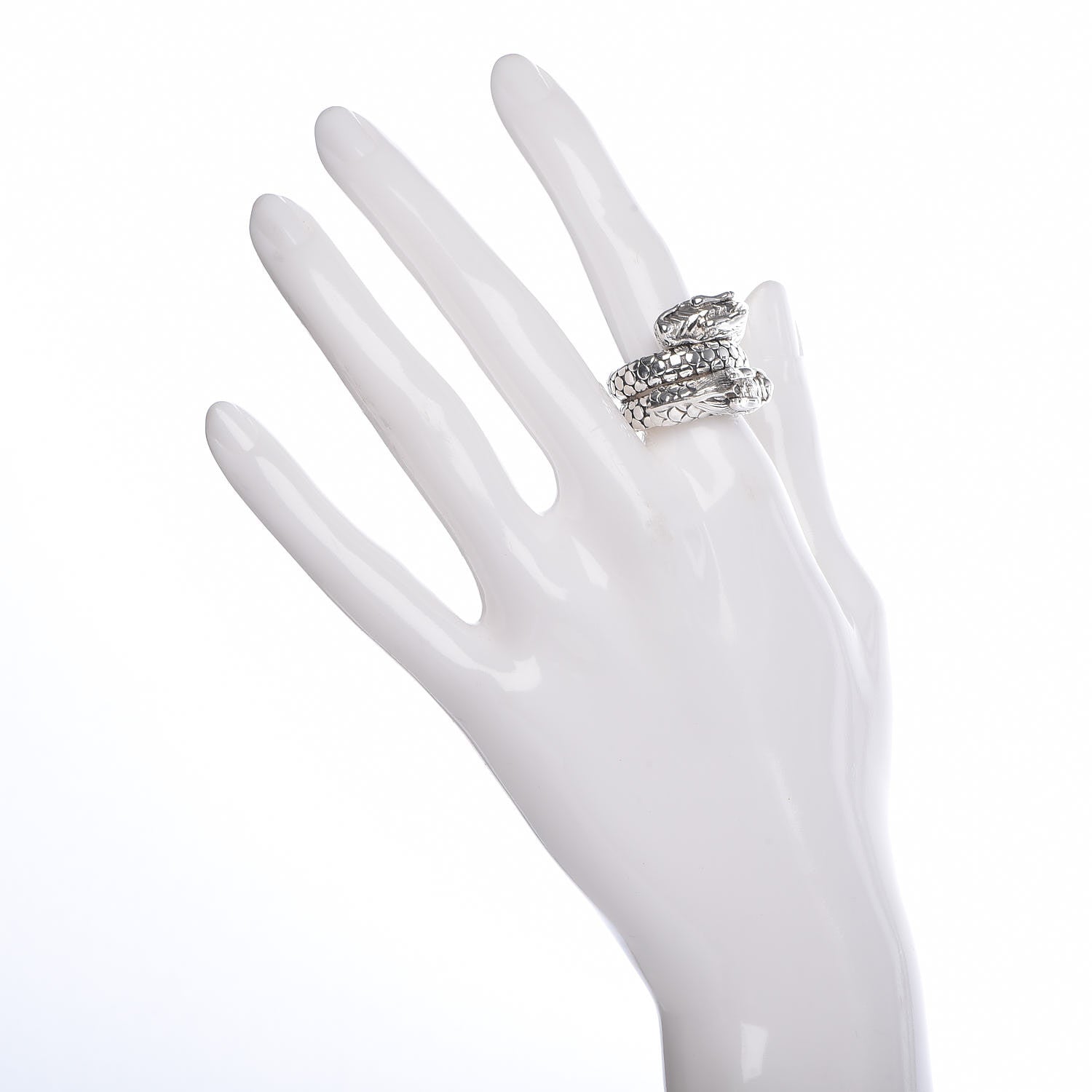 John Hardy Sterling Silver Legends Naga Double Coil Ring 53 6.5 2 of 6