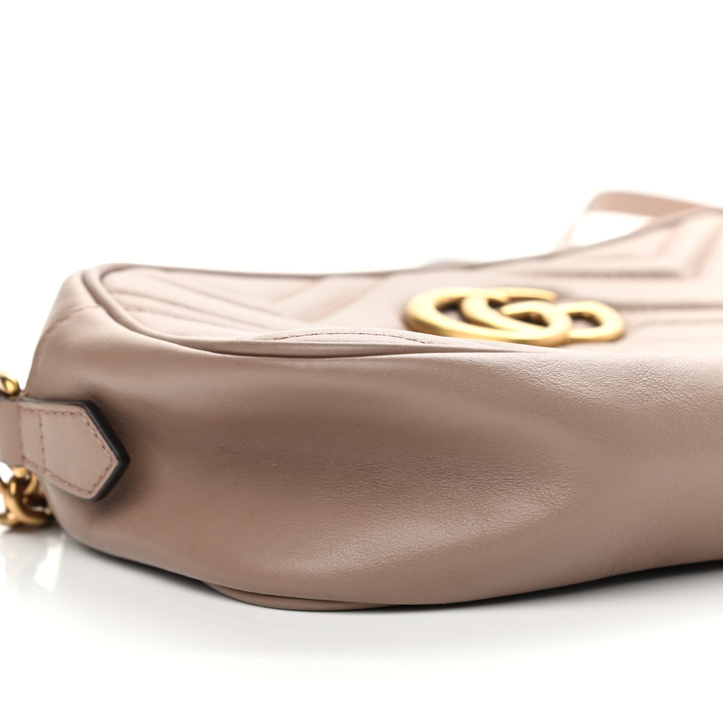 Calfskin Matelasse Small GG Marmont Chain Shoulder Bag Porcelain Rose