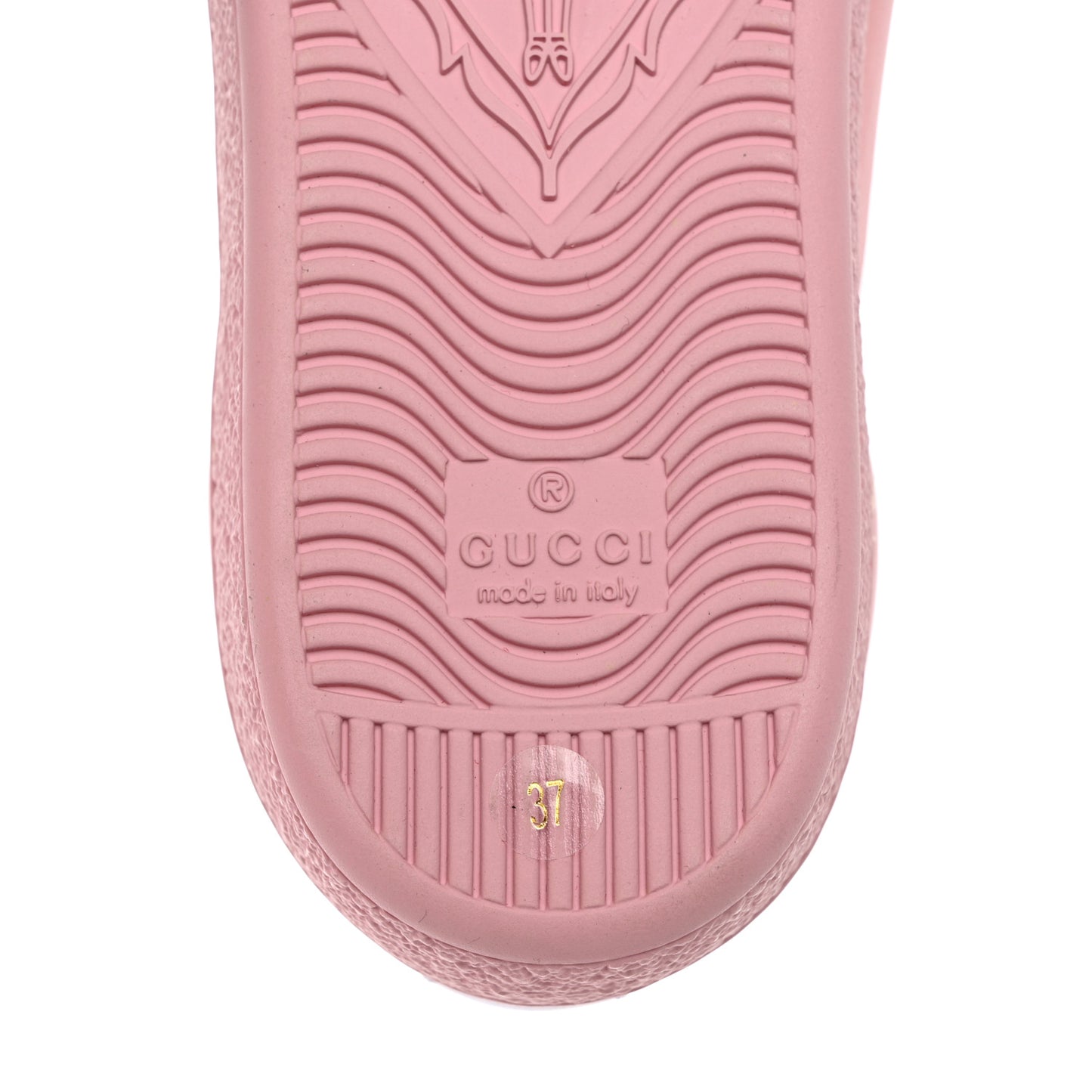 Calfskin Interlocking G Perforated Womens Ace Sneakers 37 Wild Rose Lapis