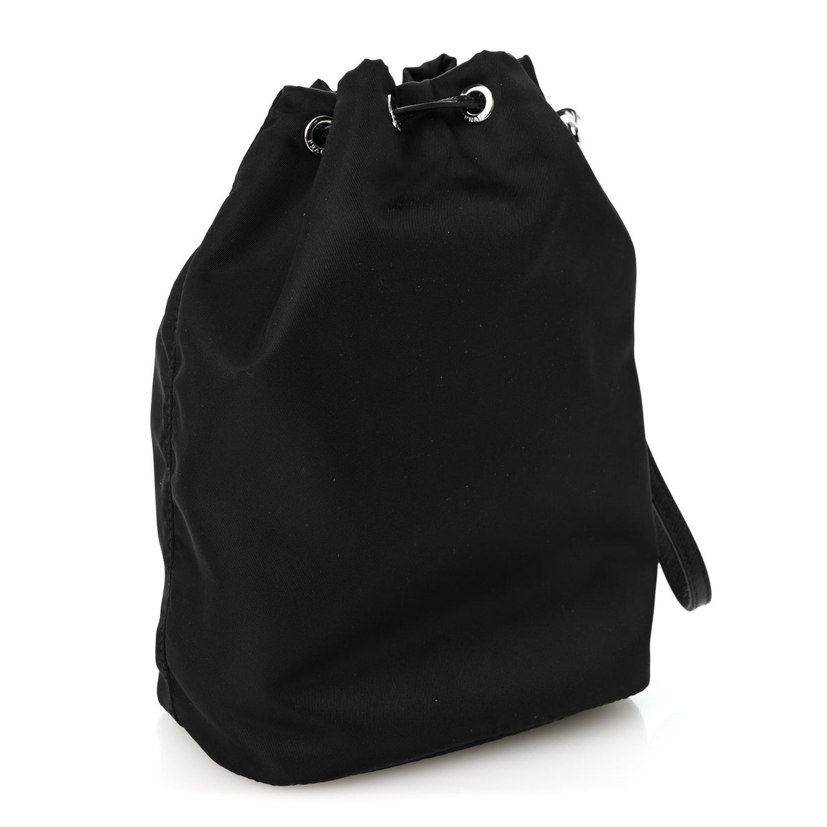 Prada Re-Nylon Vela Drawstring Wristlet Pouch Black 2 of 10
