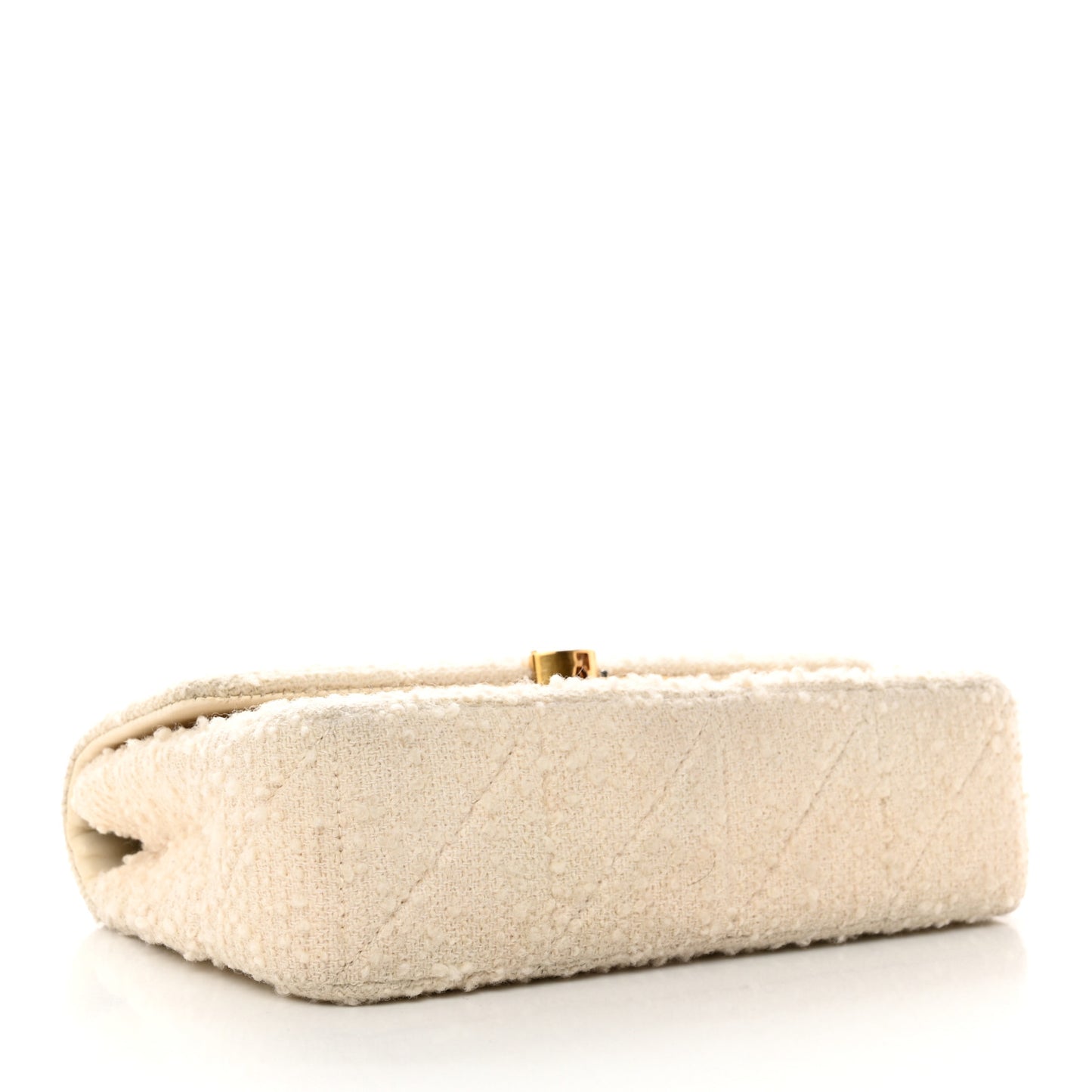 Boucle Tweed Patchwork Monogram Medium Jamie Baguette Craie