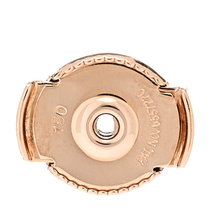 Hermes 18K Rose Gold Diamond Chaine d'Ancre Contour Stud Earrings 4 of 6