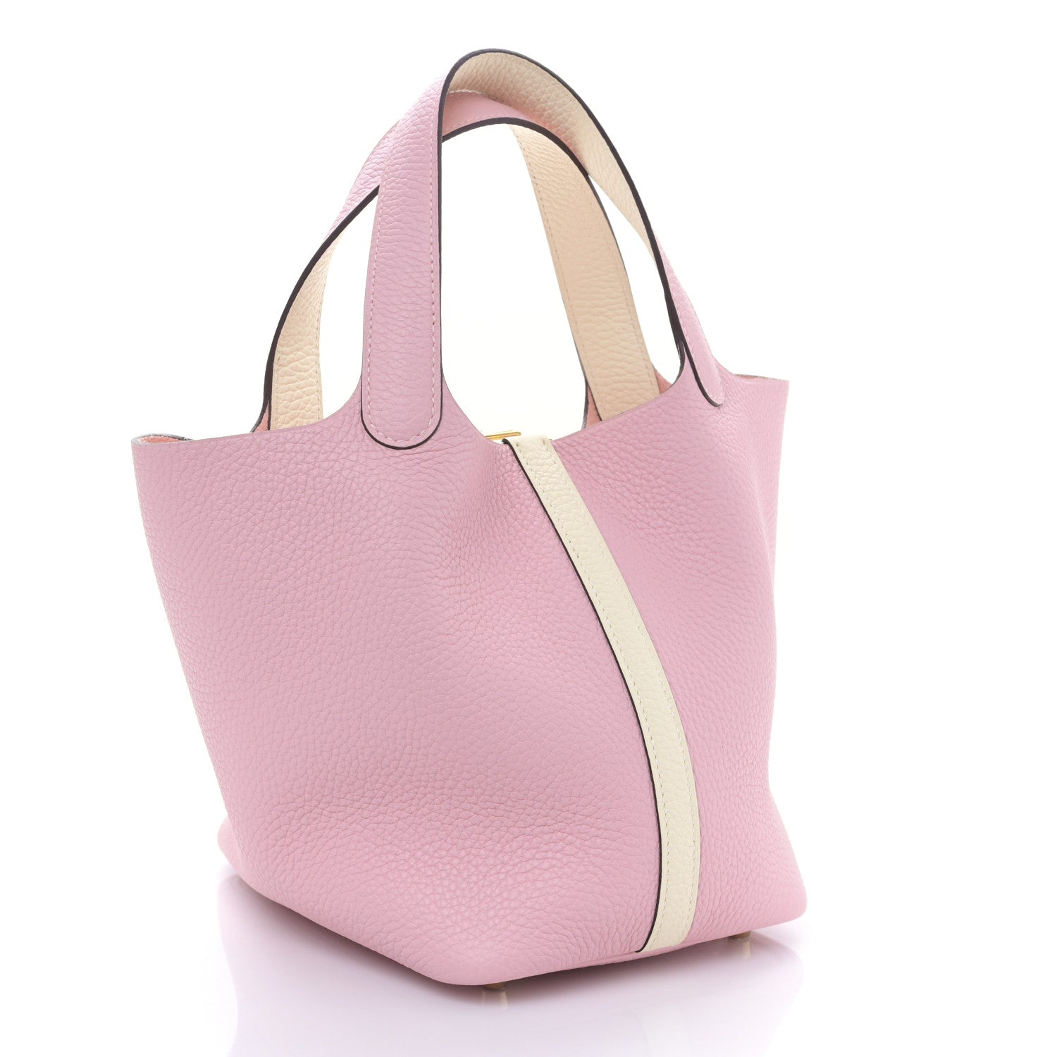 Hermes Taurillon Clemence Picotin Lock 18 PM Rose Sakura Nata 3 of 8