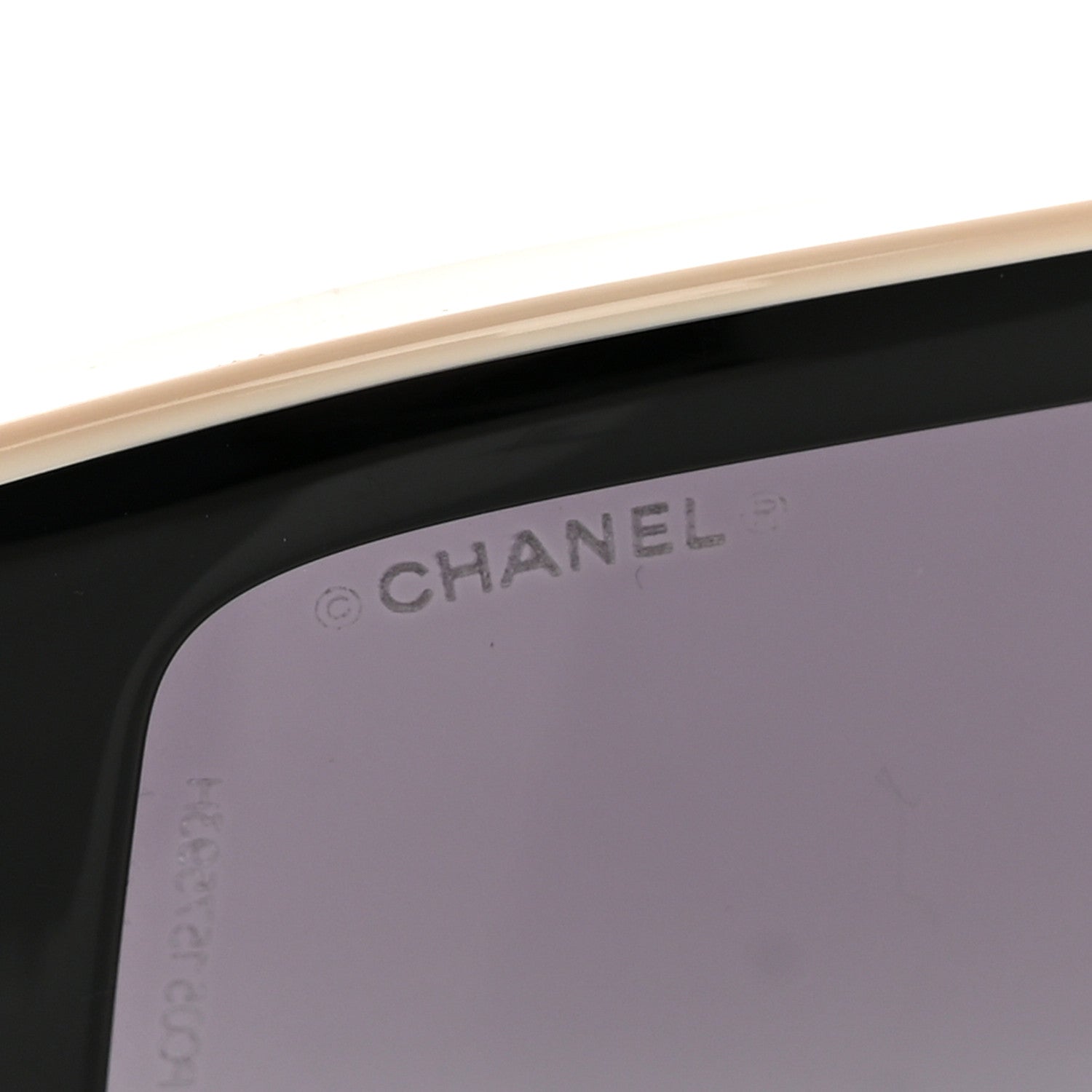 Chanel Acetate Cat Eye Sunglasses 6057 Black White 7 of 9