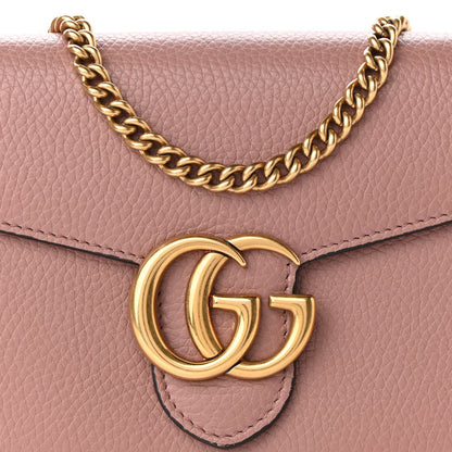 Gucci Cellarius Calfskin GG Marmont Chain Wallet Rosy Phard 7 of 11