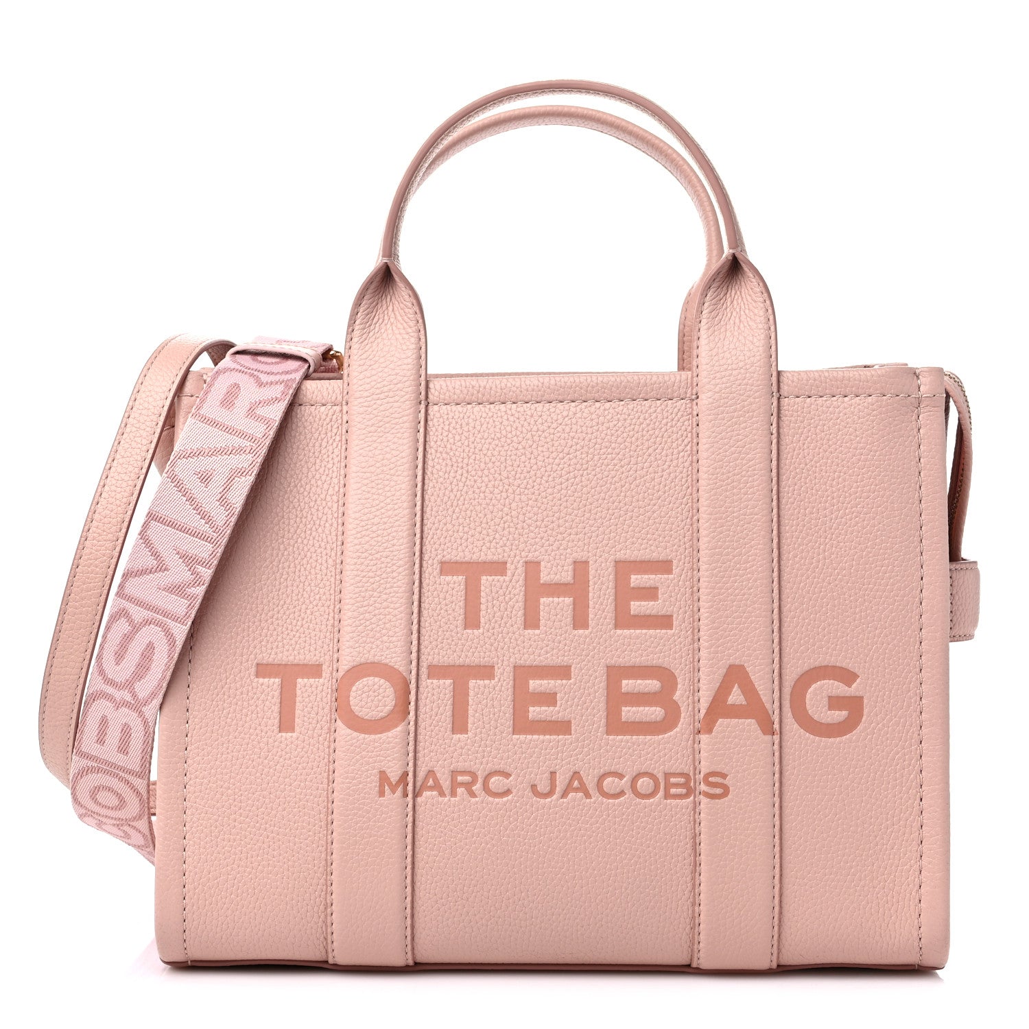 Marc Jacobs Grained Calfskin Medium The Tote Bag Rose Dust 1 of 9