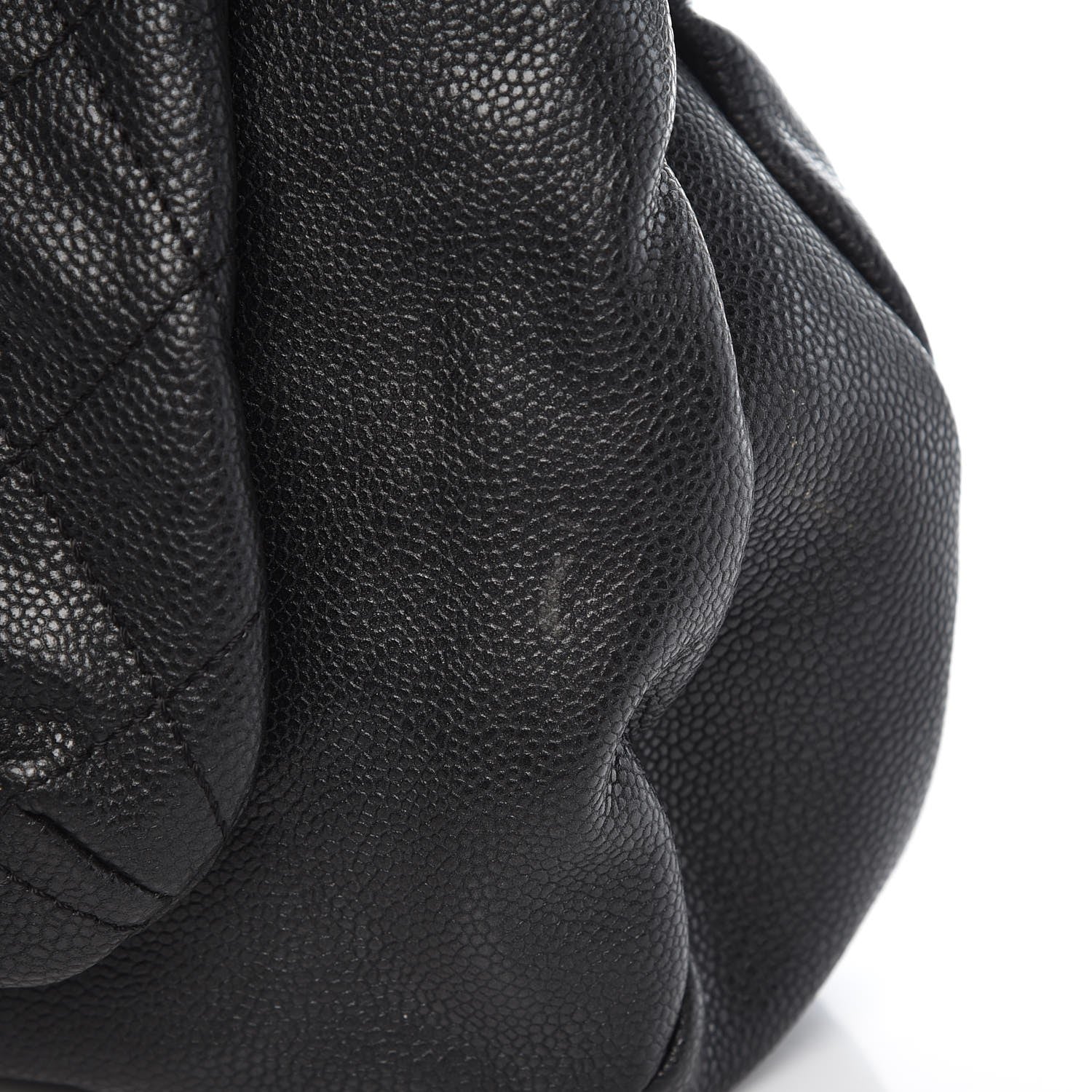 Chanel Glazed Caviar Flap Hobo Dark Grey 9 of 9