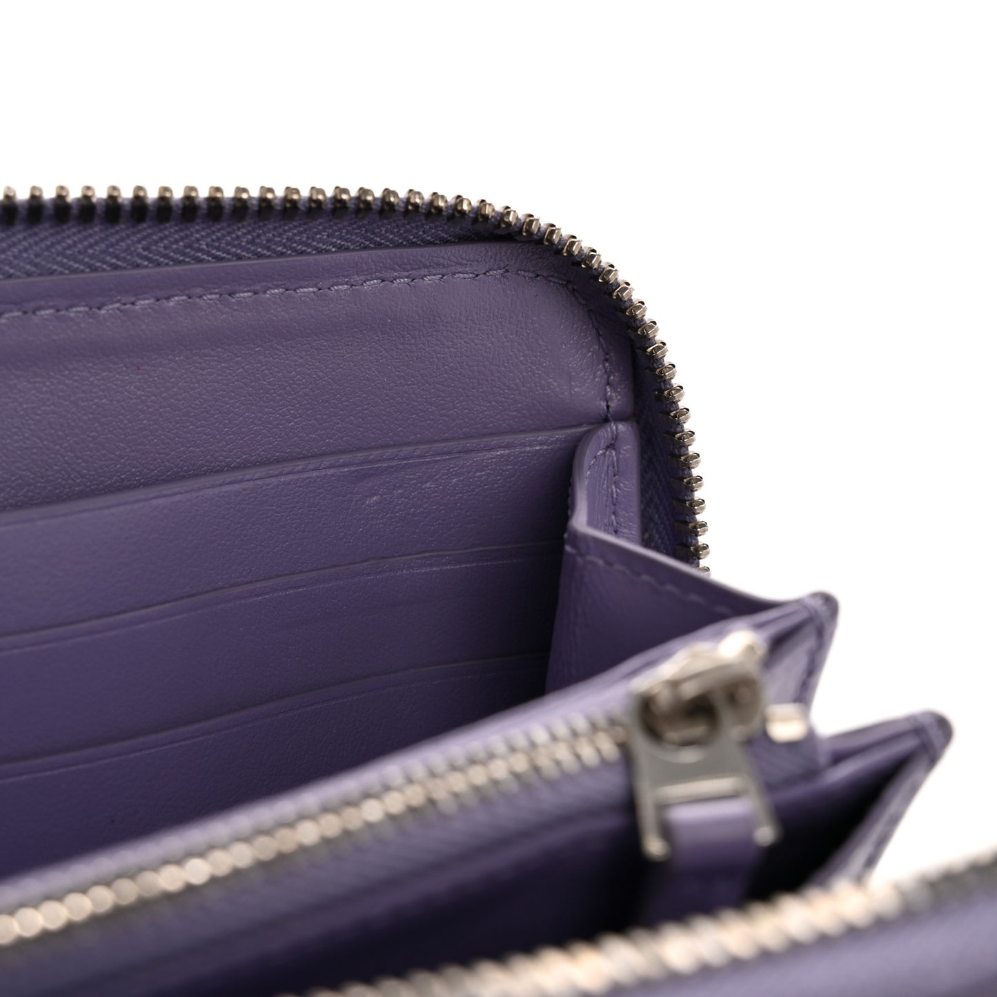 Nappa Intrecciato Zip Around Wallet Lavender