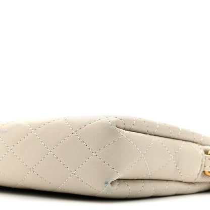Saint Laurent Lambskin Quilted Gaby Zipped Pouch Crema Soft 9 of 10
