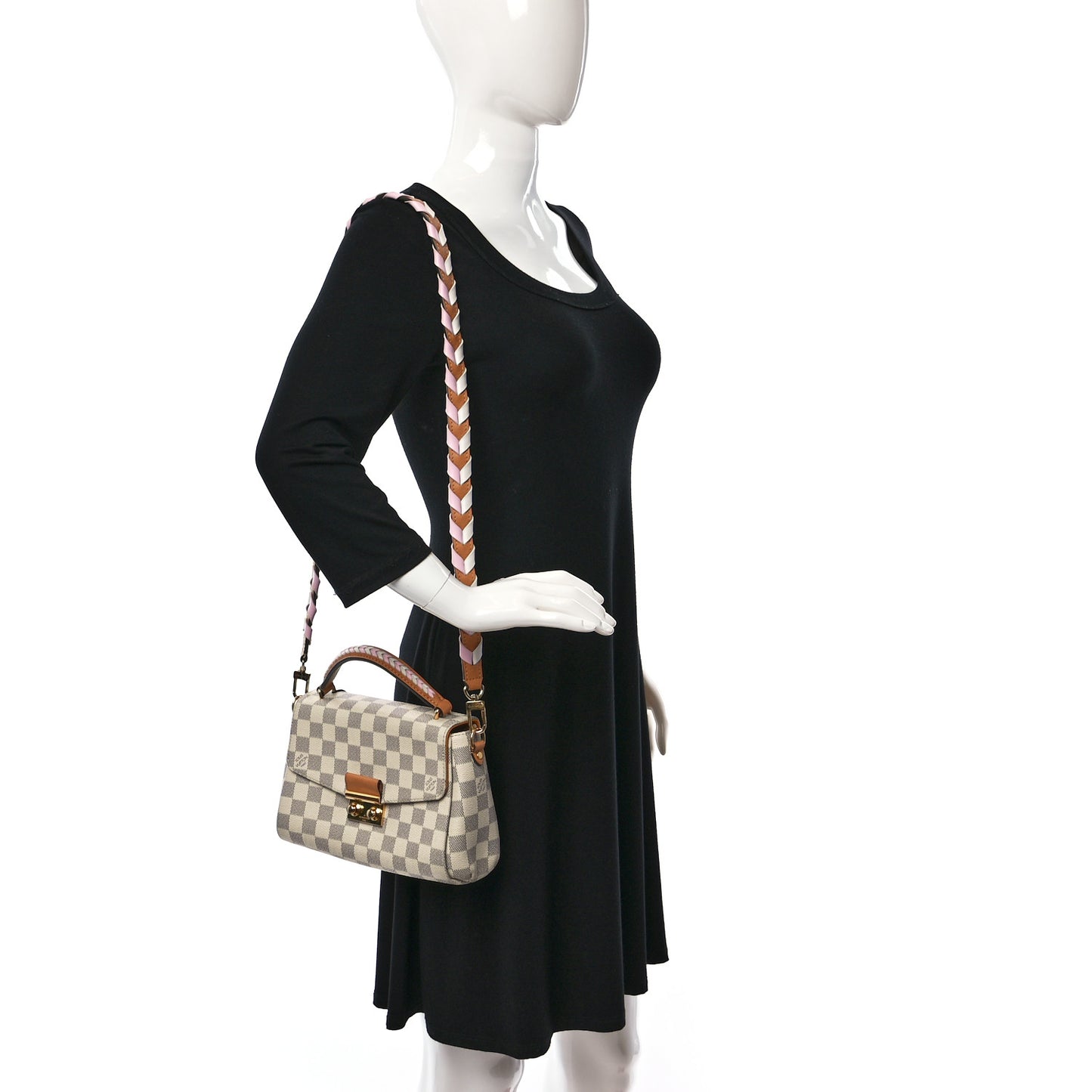 Damier Azur Braided Croisette Rose