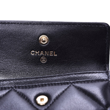 Chanel Lambskin Quilted 19 Flap Card Holder Black 6 of 9
