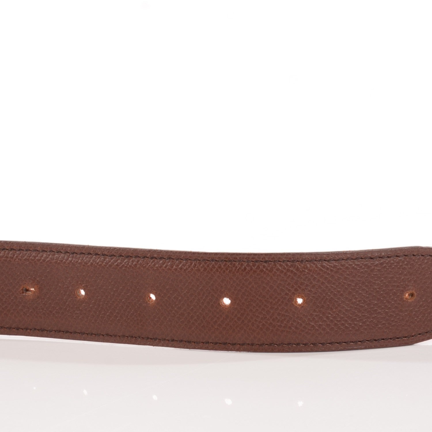 Hermes Courchevel Gulliver 32mm H Belt 78 Chocolate Orange 3 of 9