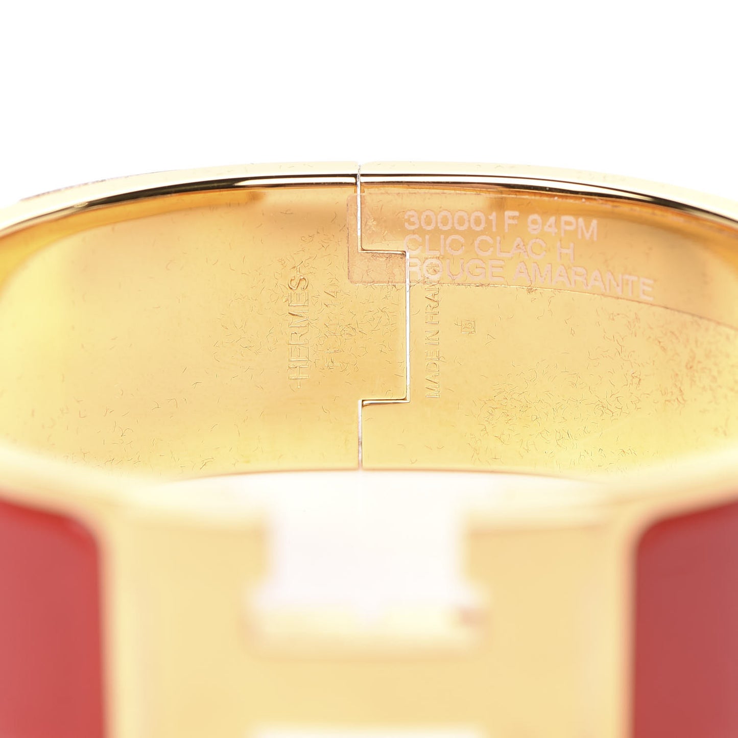 Enamel Wide Clic Clac H Bracelet PM Rouge Amarante