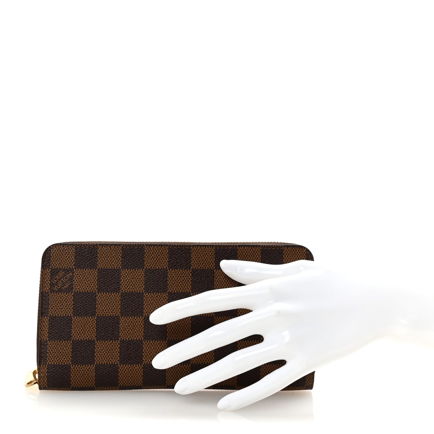 Damier Ebene Zippy Wallet Rose Ballerine