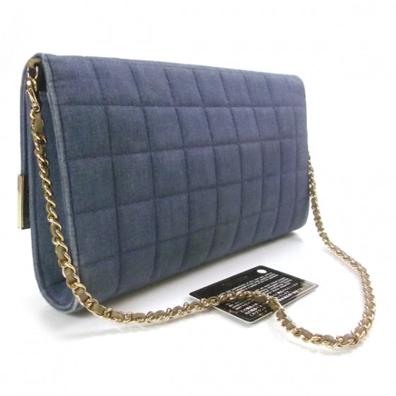 Chanel Denim Chocolate Bar Quilted Flap 3 of 9