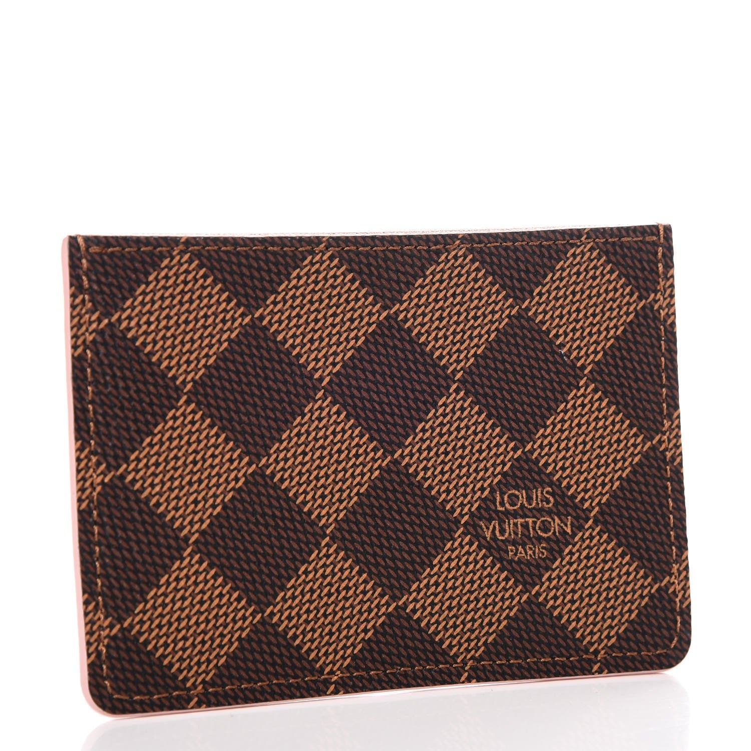Louis Vuitton Damier Ebene Caissa Card Holder Rose Ballerine 3 of 8