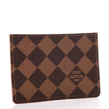 Louis Vuitton Damier Ebene Caissa Card Holder Rose Ballerine 3 of 8