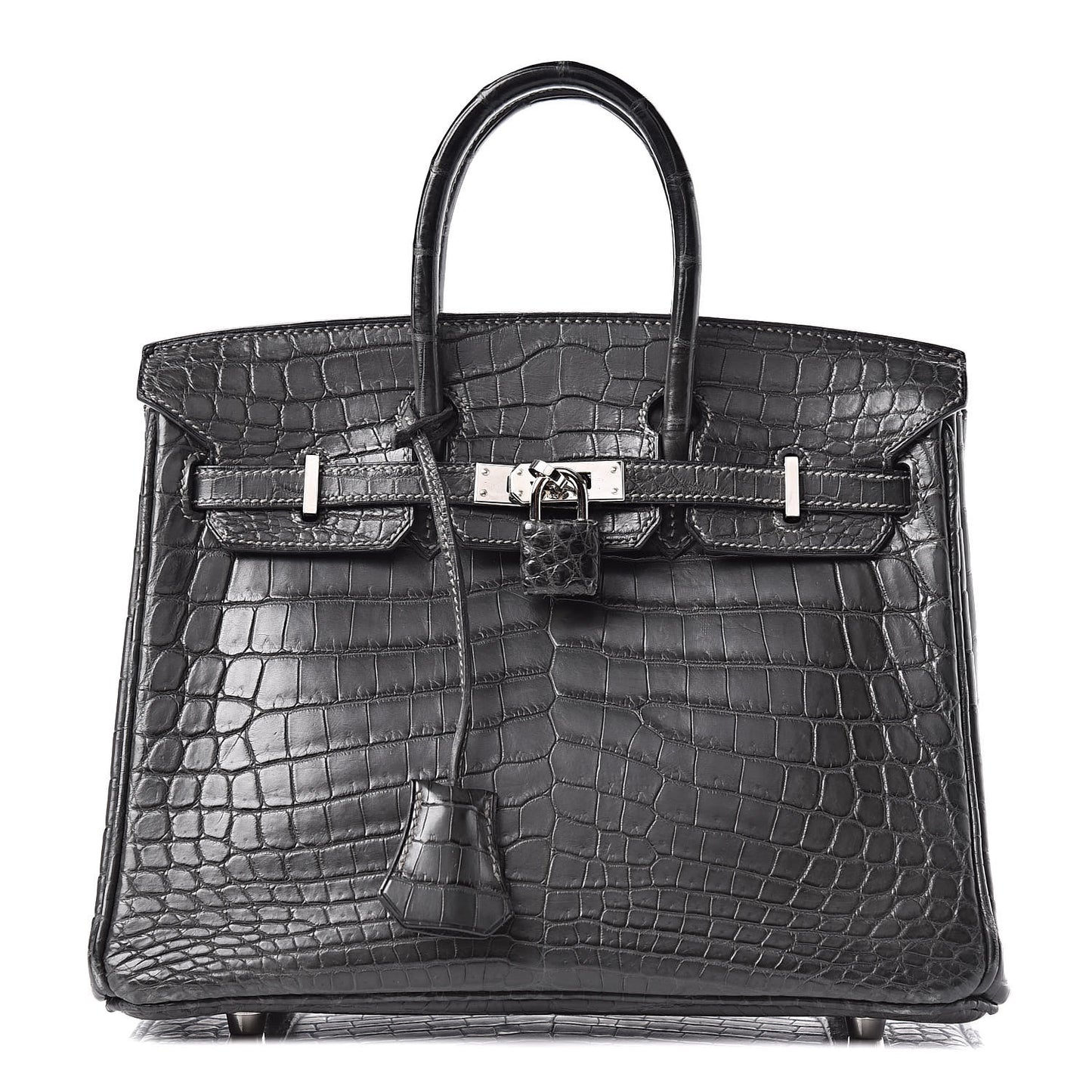 Matte Niloticus Crocodile Birkin 25 Graphite