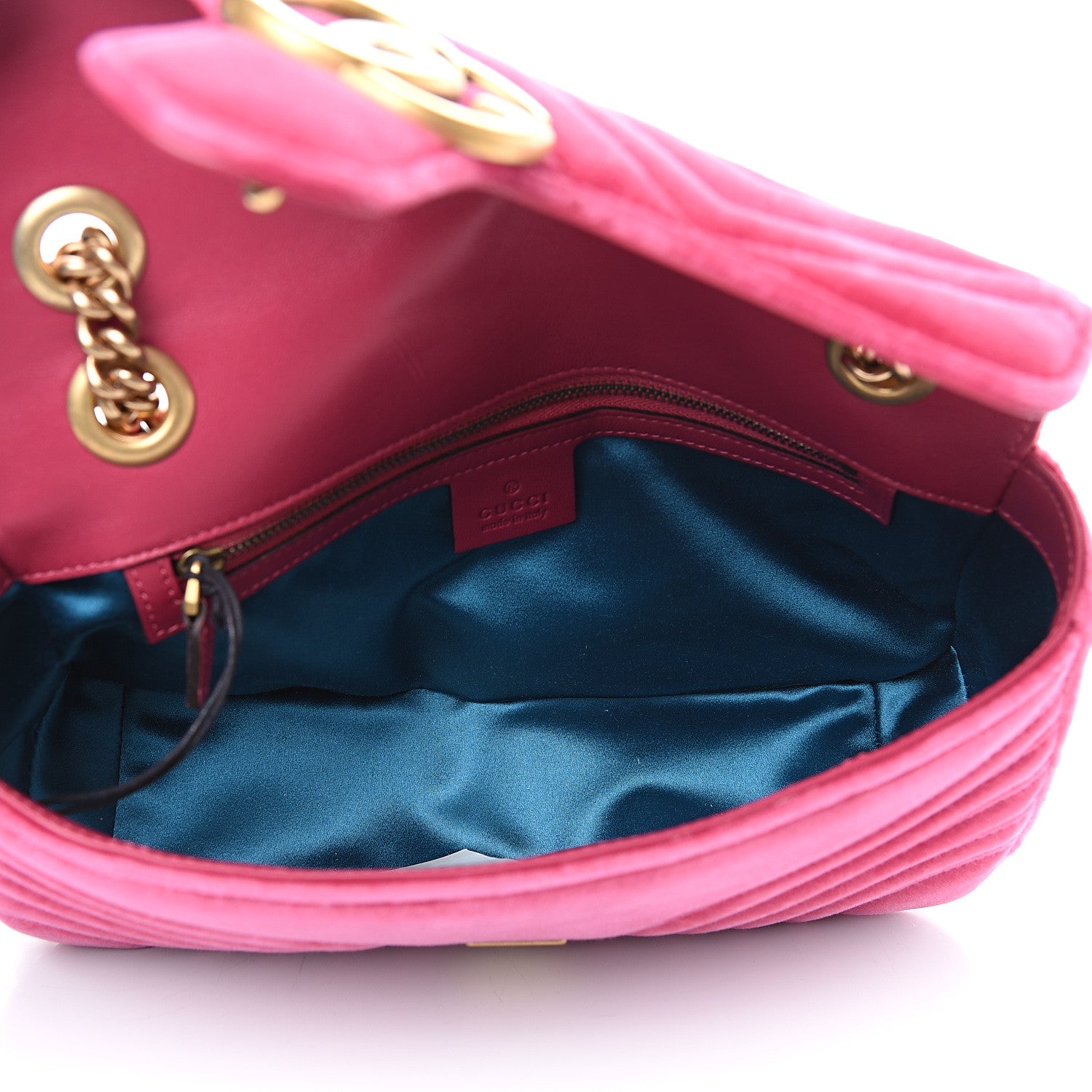 Gucci Velvet Matelasse Small GG Marmont Shoulder Bag Light Raspberry Rose 4 of 10