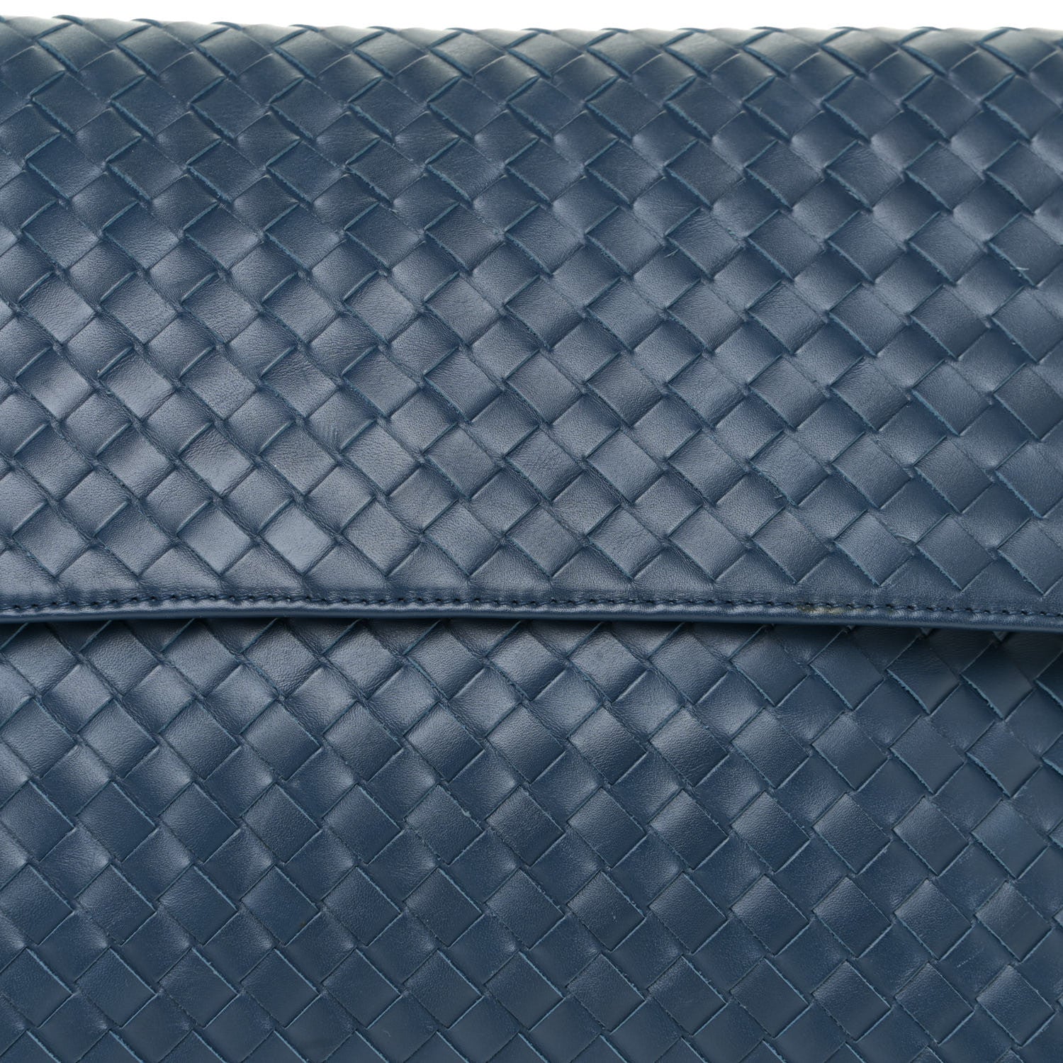 Bottega Veneta Nappa Intrecciato Flap Clutch Blue 16 of 16