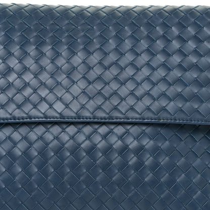 Bottega Veneta Nappa Intrecciato Flap Clutch Blue 16 of 16