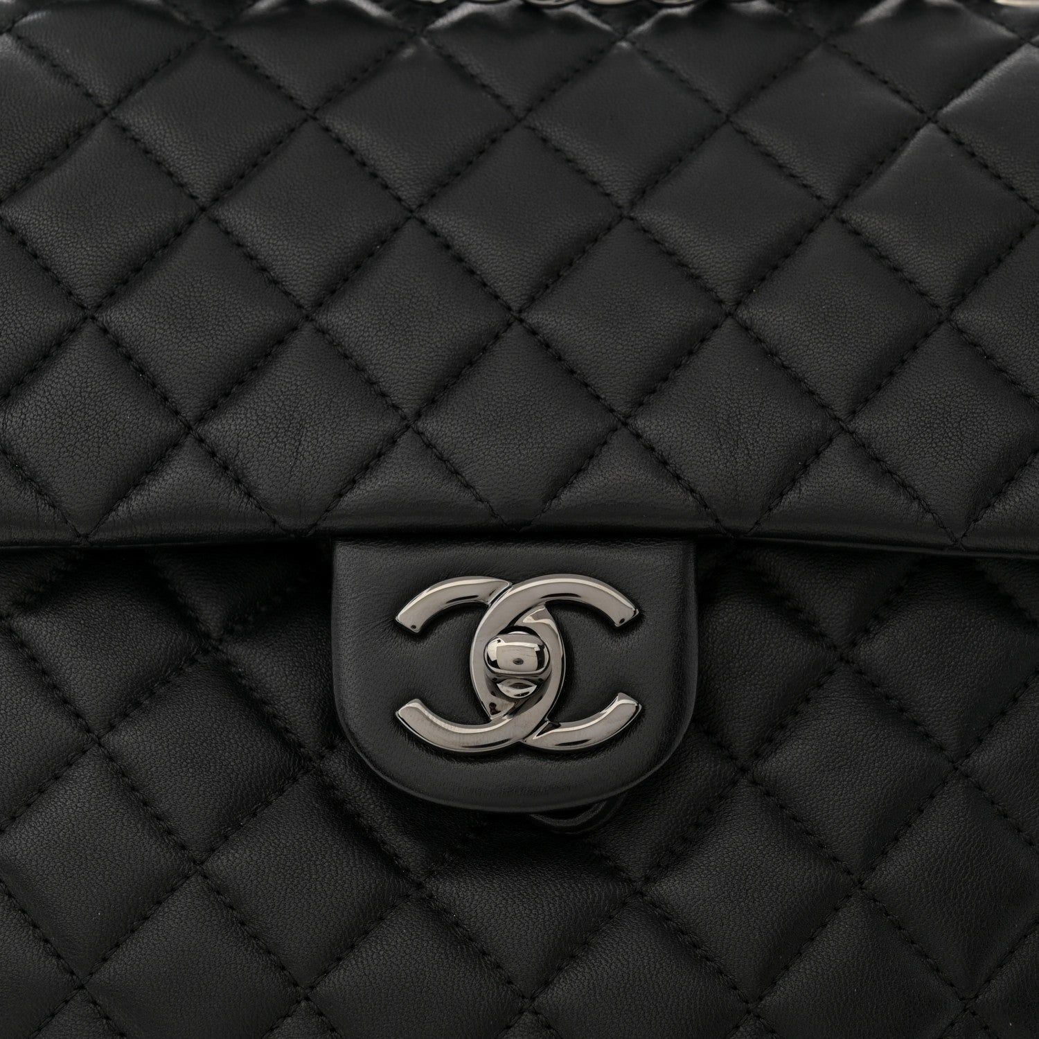 Chanel Lambskin Quilted Large Urban Spirit Backpack Black 8 of 10