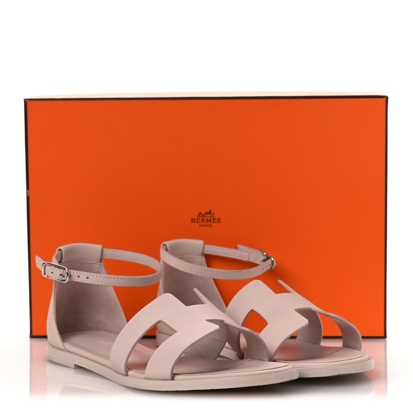 Calfskin Santorini Sandals 36 Beige Nude