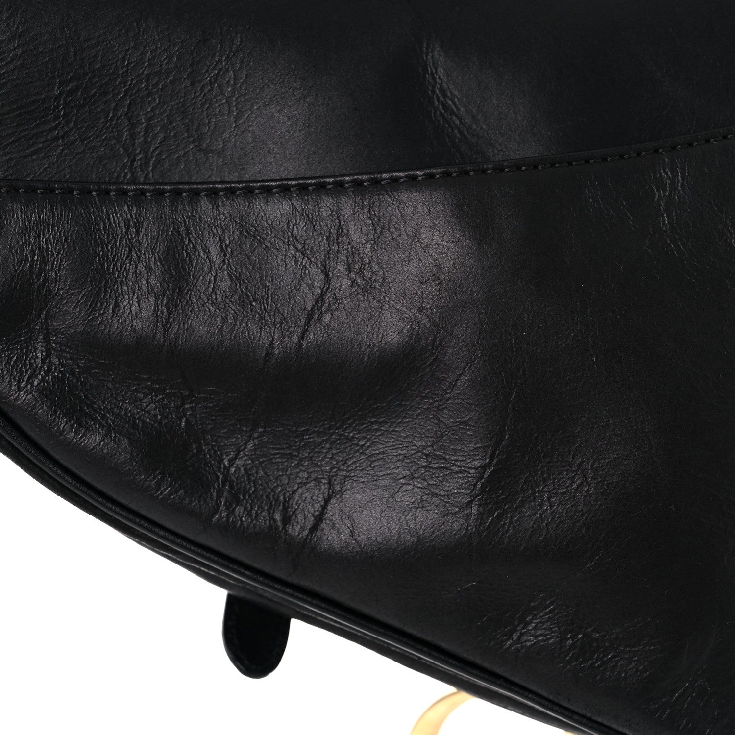 Christian Dior Calfskin Saddle Bag Black 14 of 24