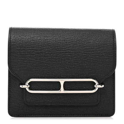 Hermes Chevre Mysore Roulis Slim Wallet Black 1 of 9