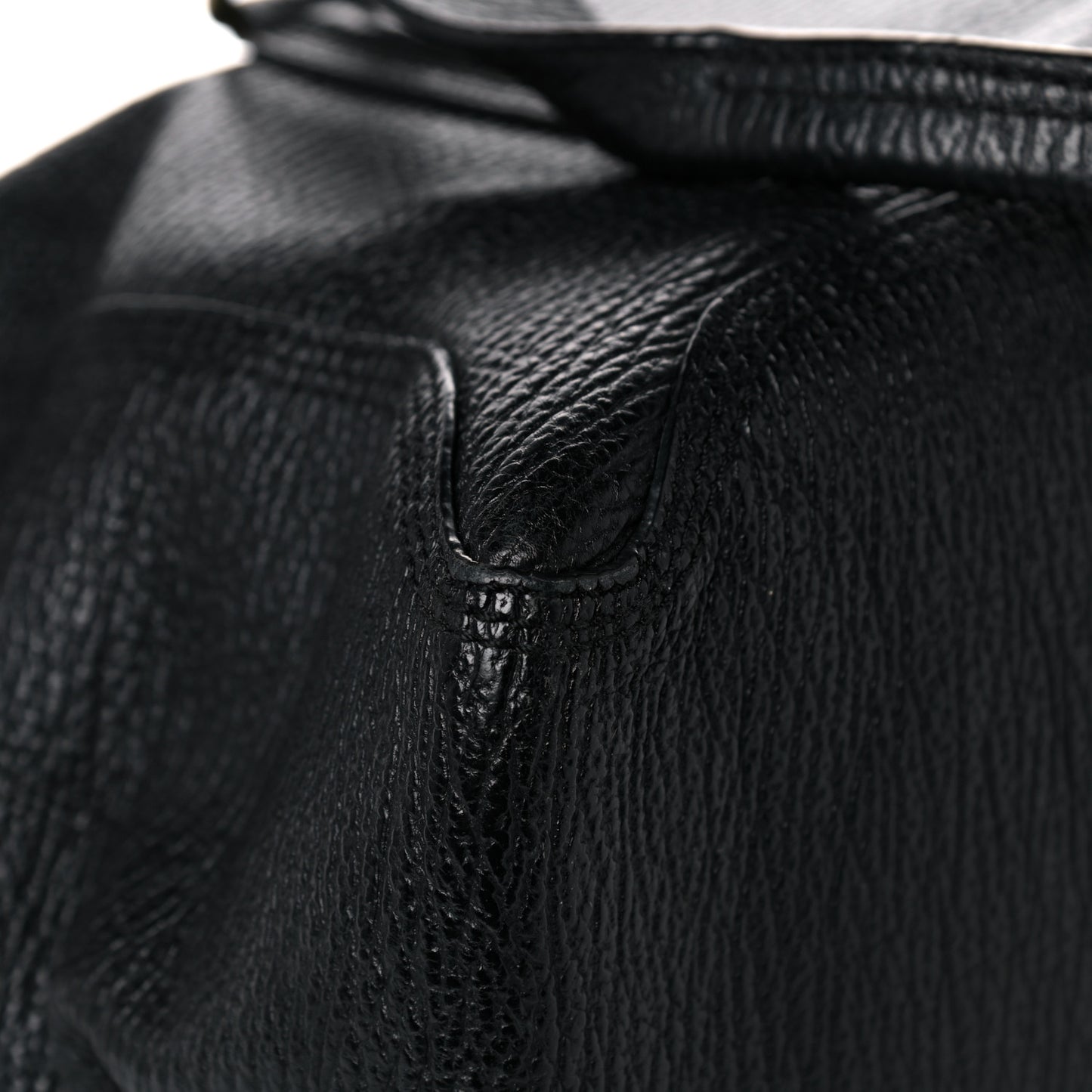 Textured Calfskin Large Pashli Satchel Black