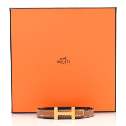 Hermes Epsom Swift 13mm Focus Belt 75 30 Gold Black 6 of 6