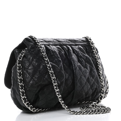 Chanel Washed Lambskin Quilted Large Chain Around Flap Black 3 of 12