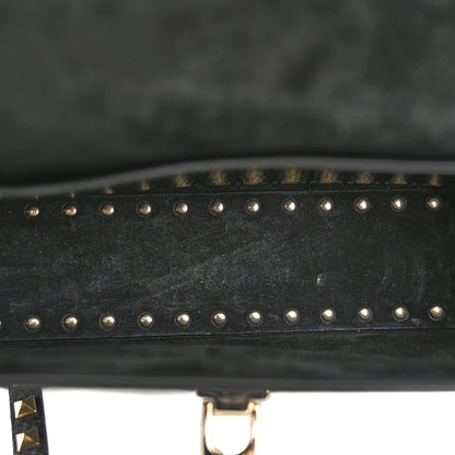 Valentino Garavani Pebbled Calfskin Medium Rockstud Flip Lock Shoulder Bag Black 5 of 14