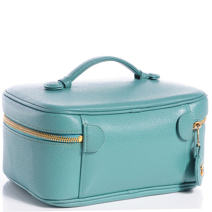 Chanel Caviar Vanity Cosmetic Bag Green 3 of 8