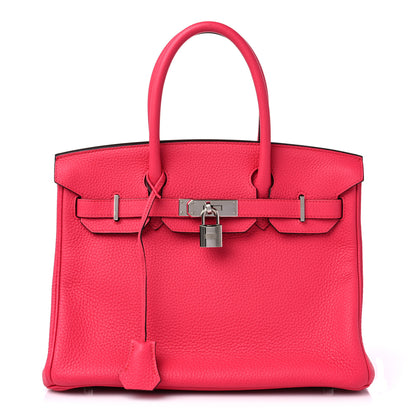 Hermes Taurillon Clemence Birkin 30 Rose Extreme 1 of 9