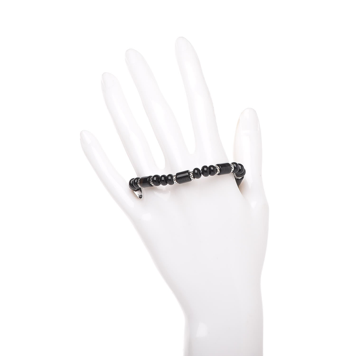 John Hardy Sterling Silver Banded Agate Classic Chain Bead Bracelet 2 of 6